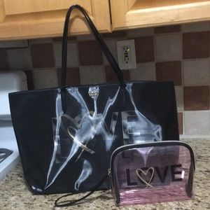 VS Love tote and make up bag